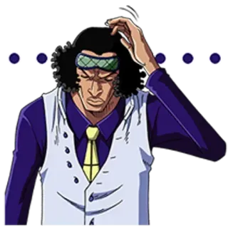 😶 0c8ecd19 Admiral Kizaru One Piece one piece, anime, kizaru, charakter, denken telegram sticker