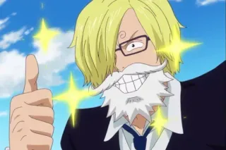 👍 14b6dead Sanji One Piece anime, one piece, sanji, daumen hoch, charakter telegram sticker