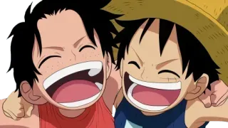 👊 29af1c0a Ace and Luffy One Piece Anime, Cartoon, Freundschaft, Brüder, Lächeln telegram sticker