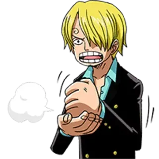 👍 6cba1980 Sanji One Piece Anime, One Piece, Sanji, Charakter, Blond telegram sticker
