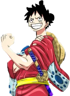 👊 b278ef19 Monkey D. Luffy One Piece Anime, Manga, One Piece, Monkey D. Luffy, Strohhut, Pirat, Katana, Cartoon telegram sticker