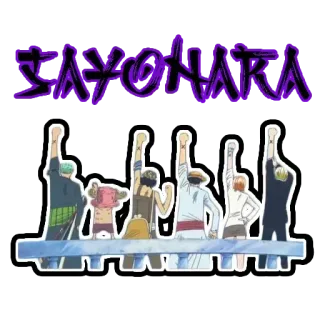 👋 c5f04e35 SAYONARA Anime, Japanisch, Sayonara, Cartoon, Charaktere, Abschied telegram sticker