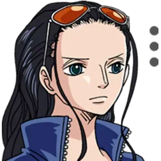 🤔 c91a5a22 Nico Robin One Piece Anime, One Piece, Nico Robin, Charakter, Frau, Sticker telegram sticker