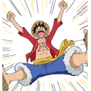 🏆 f12feb9e Monkey D. Luffy One Piece Anime, One Piece, Monkey D. Luffy, Cartoon, Jump, Spannung telegram sticker