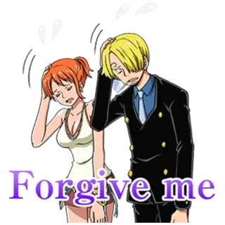 🙇‍♀️ f90f22f4 Nami Forgive me Anime, Entschuldigung, Traurig, Charakter, One Piece telegram sticker