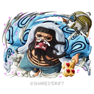 😪 001c2421 @SHARES_DRIFT One Piece, nhân vật, fan art telegram sticker