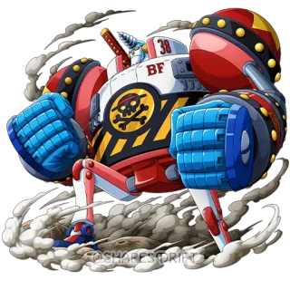 🤖 01eab9ea BF 38 robot, cướp biển, đầu lâu, nhân vật, anime telegram sticker