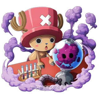 ☠️ 365d128d Tony Tony Chopper One Piece Anime, One Piece, Tony Tony Chopper, Bác sĩ, Tuần lộc, Dễ thương telegram sticker