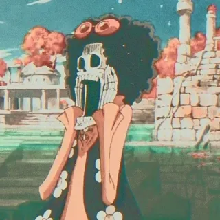😱 21482d32 Brook One Piece Anime, Pirat, Skelett, Musik, One Piece, Brook whatsapp sticker