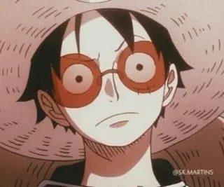 😕 7070dad1 Monkey D. Luffy One Piece Anime, Monkey D. Luffy, One Piece, Cartoon, Strohhut whatsapp sticker