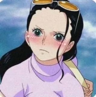 😳 7b769460 Nico Robin One Piece Anime, Nico Robin, One Piece, Charakter, Cartoon whatsapp sticker