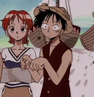 😗 ef26162e Nami One Piece anime, one piece, straw hat pirates, luffy, nami whatsapp sticker