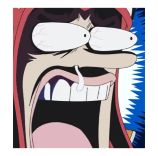 😱 1b7c5616 reaktion, cartoon, lustig, meme, schreiend, gesicht, anime telegram sticker