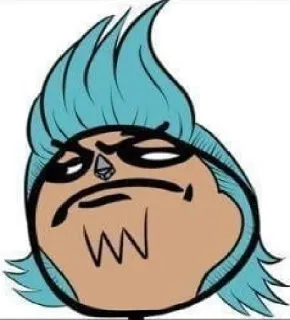 👹 17b075d2 Cartoon, Illustratie, Gezicht, Uitdrukking, Grappig, Meme telegram sticker