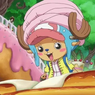 🤩 2941f434 Tony Tony Chopper One Piece Tony Tony Chopper, One Piece, Anime, Cartoon, Rendier, Kawaii, Schattig telegram sticker