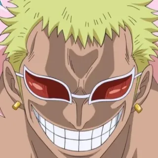 😁 8d0bd110 Donquixote Doflamingo One Piece anime, one piece, doflamingo, personage, schurk telegram sticker