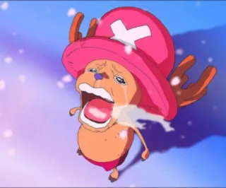 😭 b321f8e9 Tony Tony Chopper One Piece Tony Tony Chopper, One Piece, huilen, anime, cartoon, rendier telegram sticker