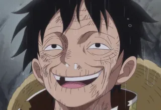 👴 c59b1942 Monkey D. Luffy One Piece anime, one piece, luffy, personage, glimlachend telegram sticker
