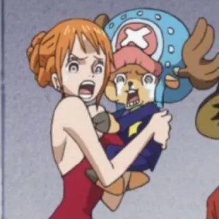 😭 a81769d8 Tony Tony Chopper One Piece アニメ, 泣く, 漫画, ワンピース, トニートニー・チョッパー, ナミ telegram sticker
