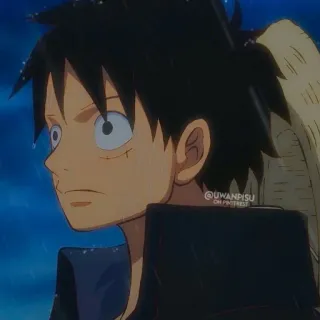 👒 23dd7c4f Luffy One Piece @UWANI.PISU ON PINTEREST anime, monkey d luffy, one piece, fanart telegram sticker