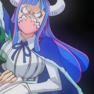 👿 2dac60ef Yamato One Piece anime, one piece, yamato, cartoon telegram sticker