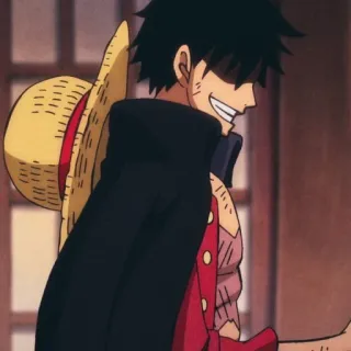 👒 334f7bc1 Luffy One Piece anime, one piece, luffy, straw hat, cartoon, pirate telegram sticker