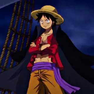 👒 59d7b50b Luffy One Piece anime, one piece, luffy, straw hat, pirate, manga telegram sticker