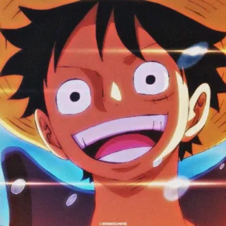 👒 59ffc7bc Monkey D. Luffy One Piece anime, one piece, monkey d luffy, luffy, straw hat telegram sticker