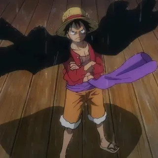 👒 6d4048f5 Luffy One Piece anime, straw hat, cartoon, luffy, one piece telegram sticker