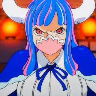 👿 8cbf10c8 Yamato One Piece anime, one piece, yamato, character, female, horns telegram sticker