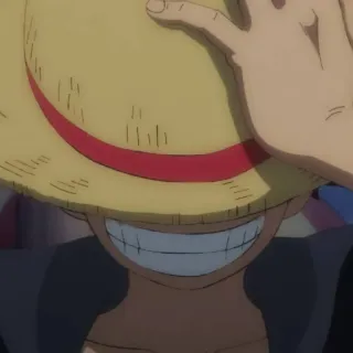 👒 9300bba5 Monkey D. Luffy One Piece anime, one piece, monkey d. luffy, straw hat, pirate, cartoon telegram sticker