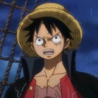 👒 bff63de2 Monkey D. Luffy One Piece anime, one piece, monkey d luffy, luffy telegram sticker