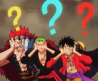 ⁉️ c336ebe3 Luffy One Piece anime, confused, one piece, luffy, question mark telegram sticker