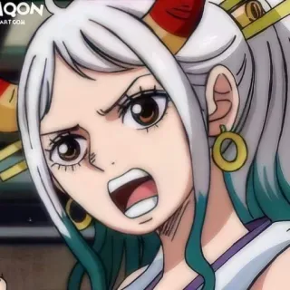 💀 e3454c4e Yamato One Piece anime, manga, one piece, yamato, angry, female character telegram sticker