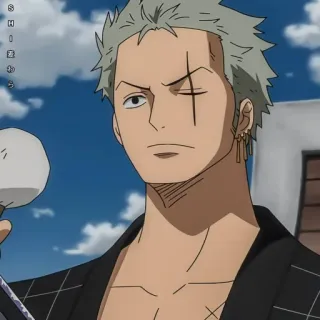 ✖️ b5726e15 Roronoa Zoro One Piece SHIMB わら Anime, One Piece, Roronoa Zoro, Pirata, Spadaccino, Manga telegram sticker