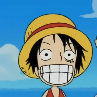 ✖️ eb2ad956 Luffy One Piece Anime, Cartone animato, Personaggio, One Piece, Luffy, Cappello di paglia telegram sticker