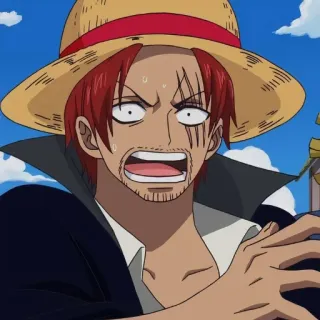 😳 e5addc3a Shanks One Piece Anime, Hải tặc, Shanks, One Piece, Mũ rơm, Tóc đỏ telegram sticker