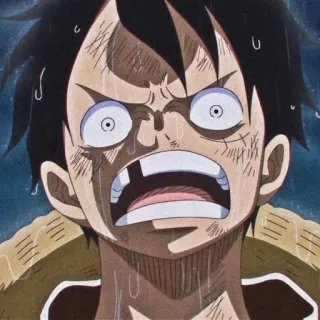 🍞 237571a2 Monkey D. Luffy One Piece อนิเมะ, มังงะ, วันพีซ, ลูฟี่, มังกี้ ดี ลูฟี่, ตกใจ whatsapp sticker