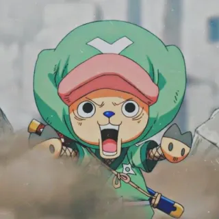 🍡 1c714102 Tony Tony Chopper One Piece Anime, Cartone animato, One Piece, Tony Tony Chopper, Carino, Divertente telegram sticker