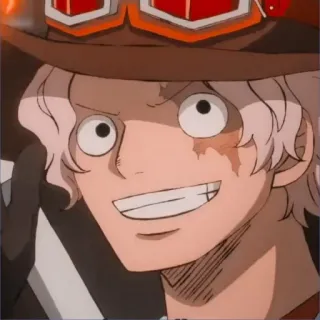 ✖️ 2ba72557 Sabo One Piece Anime, One Piece, Sabo, Pirata, Personaggio, Cappello di paglia, Animazione telegram sticker
