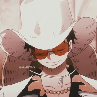 👒 43f99154 Monkey D. Luffy One Piece @SK.MARTINS anime, manga, one piece, luffy, pirata, cartone animato telegram sticker