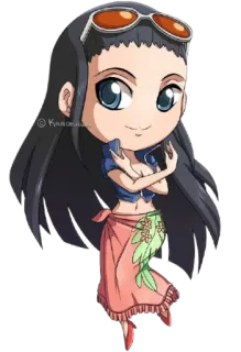▫️ 450e15e5 Nico Robin One Piece Anime, Manga, One Piece, Nico Robin, Chibi, Personaggio telegram sticker