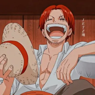 ⭕ 58435653 Shanks One Piece JETZ
墣 Anime, Shanks, One Piece, Manga, Pirata, capelli rossi, Personaggio telegram sticker