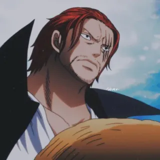 ⭕ 79598ea5 Shanks One Piece Shanks, One Piece, anime, pirata, capelli rossi, manga telegram sticker