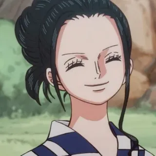 💜 bd65a8a2 Nico Robin One Piece Anime, One Piece, Nico Robin, Cartone animato, Personaggio telegram sticker