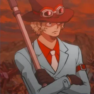 ✖️ c22f258e Sabo One Piece Anime, One Piece, Sabo, Personaggio, Cappello di paglia, Armata rivoluzionaria telegram sticker