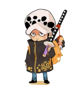 ▫️ cbc977f3 Trafalgar Law One Piece Anime, One Piece, Trafalgar Law, Pirata, Spada telegram sticker