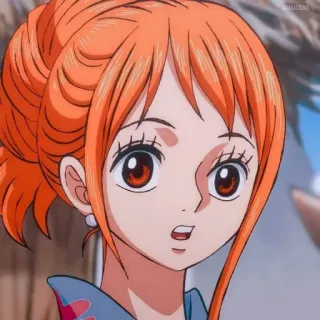 🧡 fd15914c Nami One Piece Anime, Manga, Personaggio, Illustrazione, Nami, One Piece, Capelli arancioni, Femmina telegram sticker