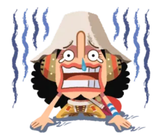 😱 b0a9c587 Usopp One Piece Anime, Manga, One Piece, Usopp, Cartoon, Charakter, verängstigt telegram sticker