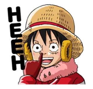 😆 16758c80 Monkey D. Luffy One Piece anime, cartoon, pirate, monkey d luffy, one piece telegram sticker